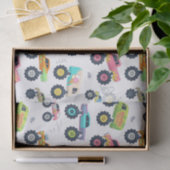 Moderne, farbenfrohe Monster Car Trucks Seidenpapier (Geschenk)