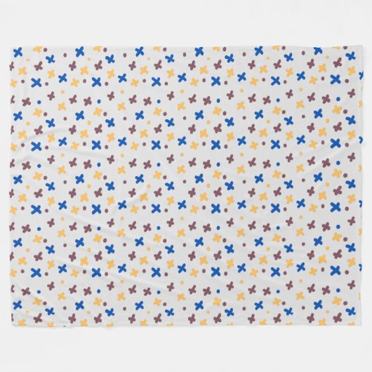 Moderne farbenfrohe Muster Fleecedecke (Vorderseite (Horizontal))