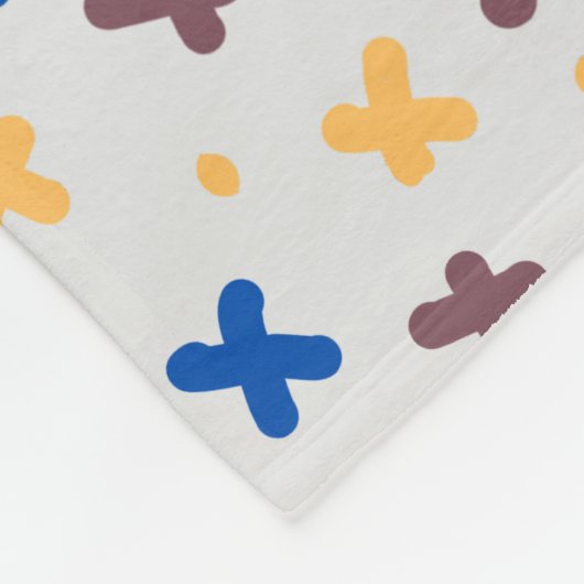 Moderne farbenfrohe Muster Fleecedecke (Ecke)