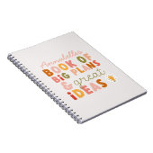 Moderne farbenfrohe, mutige Typografie-Pläne und I Notizblock (Rechte Seite)