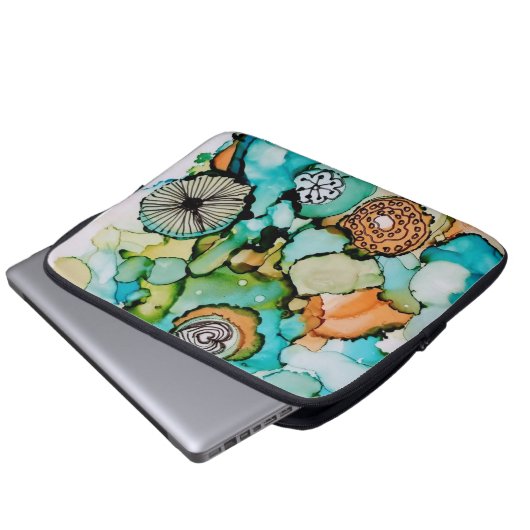 Moderne, farbenfrohe Notebookhülle Laptopschutzhülle (Vorne Knopf)