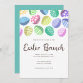 Moderne farbenfrohe Ostereierjagd Einladung (Vorne/Hinten)