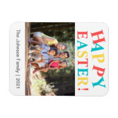 Moderne, farbenfrohe Osterkarte Foto Magnet (Horizontal)