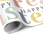 Moderne, farbenfrohe Ostern Geschenkpapier (Rolleneckpunkt)