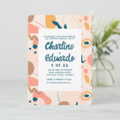 Moderne farbenfrohe Pastel ModernWedding Einladung (Stehend Vorderseite)