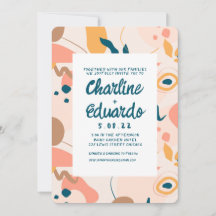 Moderne farbenfrohe Pastel ModernWedding