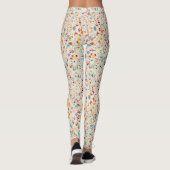 Moderne, farbenfrohe Pastel Terrazzo Muster Leggings (Rückseite)