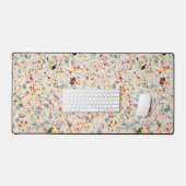 Moderne, farbenfrohe Pastel Terrazzo Muster Schreibtischunterlage (Tastatur & Maus)