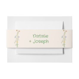 Moderne farbenfrohe Pastell Floral Wedding Einladungsbanderole