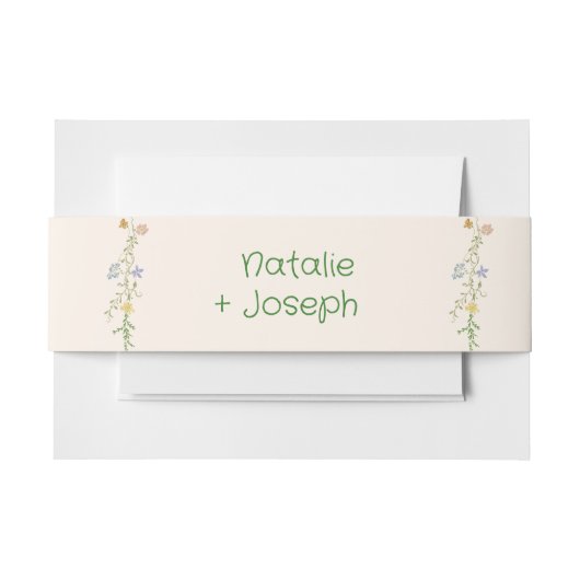 Moderne farbenfrohe Pastell Floral Wedding Einladungsbanderole (Vorderseite Beispiel)