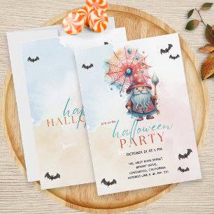 Moderne farbenfrohe Pastellblaue Zauberer Hallowee Einladung