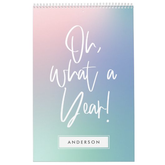 Moderne, farbenfrohe pastellfarbene Regenbogenkale Kalender (Titelbild)