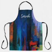Moderne farbenfrohe Pinsel Abstrakte Geschenke nac Schürze (Vorderseite)