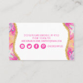 Moderne farbenfrohe Pinselstriche Gold Appointing  Terminkarte (Rückseite)