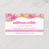 Moderne farbenfrohe Pinselstriche Gold Appointing  Terminkarte (Vorderseite)