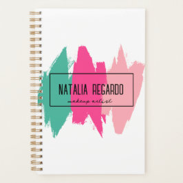 Moderne farbenfrohe Pinselstriche machen Künstler Planer