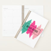 Moderne farbenfrohe Pinselstriche machen Künstler Planer (Anzeige)