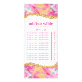 Moderne farbenfrohe Pinselstriche Service Preislis Werbekarte (Vorne)