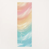 Moderne farbenfrohe Pinselwellen, Abstrakte Monogr Yogamatte (Vorderseite)