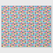 Moderne farbenfrohe Polka Dot Baby Dusche Geburtst Geschenkpapier (Flach)