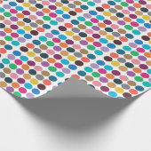 Moderne farbenfrohe Polka Dot Baby Dusche Geburtst Geschenkpapier (Ecke)