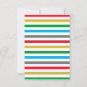 Moderne farbenfrohe Polka Dot Unisex Kinderdusche Dankeskarte (Rückseite)