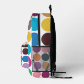 Moderne farbenfrohe Polka kehrte zurück zur Schule Bedruckter Rucksack (Rechts)