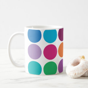 Moderne farbenfrohe Punkte  Kaffeetasse