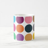 Moderne farbenfrohe Punkte Kaffeetasse (Mittel)