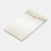 Moderne farbenfrohe Punkte, Tropfen - Personalisie Post-it Klebezettel (angewinkelt)