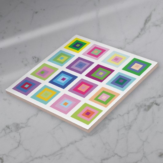 Moderne farbenfrohe Quadrate im Stil der Mitte des Fliese