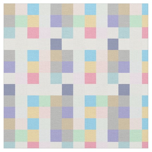 Moderne farbenfrohe Quadrate Prüfmuster Stoff (Nahaufnahme)