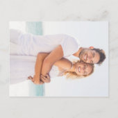 Moderne farbenfrohe Rainbow Confetti Foto Wedding Einladungspostkarte (Rückseite)