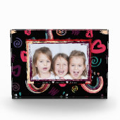 Moderne, farbenfrohe Regenbogen-Custom Fotoblock (Vorderseite)