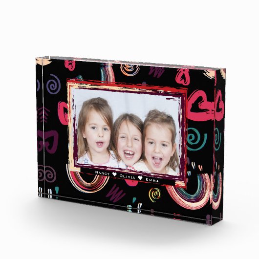 Moderne, farbenfrohe Regenbogen-Custom Fotoblock (Rechts)