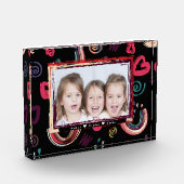 Moderne, farbenfrohe Regenbogen-Custom Fotoblock (Links)