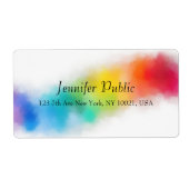 Moderne, farbenfrohe Regenbogenfarben Abstrakt (Vorne)