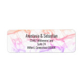 Moderne farbenfrohe Regenbogennebel-Hochzeitsvorla (Vorne)