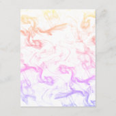 Moderne farbenfrohe Regenbogennebel-Hochzeitsvorla Begleitkarte (Rückseite)