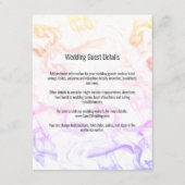 Moderne farbenfrohe Regenbogennebel-Hochzeitsvorla Begleitkarte (Vorderseite)