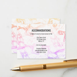 Moderne farbenfrohe Regenbogennebel-Hochzeitsvorla Begleitkarte