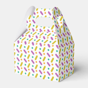 Moderne farbenfrohe Regenbogensprinklen Geburtstag Geschenkschachtel