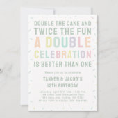 Moderne farbenfrohe Regenbogensprinklen zum Geburt Einladung (Vorderseite)