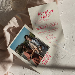 Moderne farbenfrohe Retro Fett einzigartiges Foto Einladung