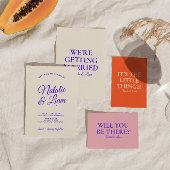 Moderne farbenfrohe Retro Fun Funky Einzigartige H Einladung