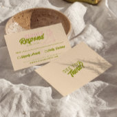 Moderne farbenfrohe Retro Fun Funky Einzigartige H RSVP Karte