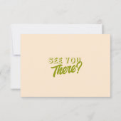 Moderne farbenfrohe Retro Fun Funky QR Code Weddin RSVP Karte (Rückseite)