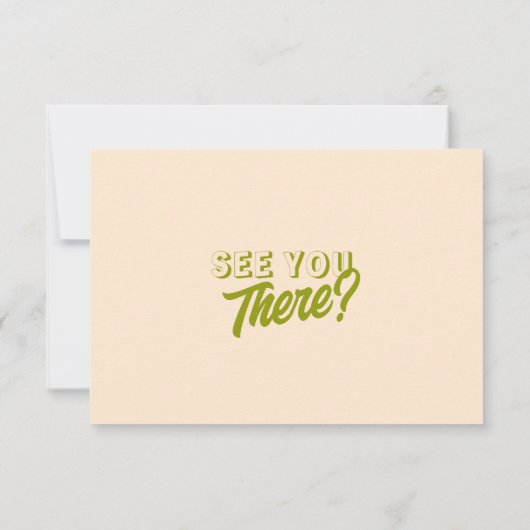 Moderne farbenfrohe Retro Fun Funky QR Code Weddin RSVP Karte (Rückseite)