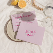 Moderne, farbenfrohe Retro Fun Funky Wedding RSVP Karte