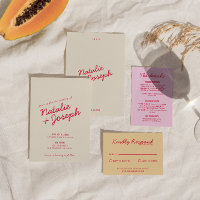 Moderne farbenfrohe Retro Fun Whimsical Script Hoc